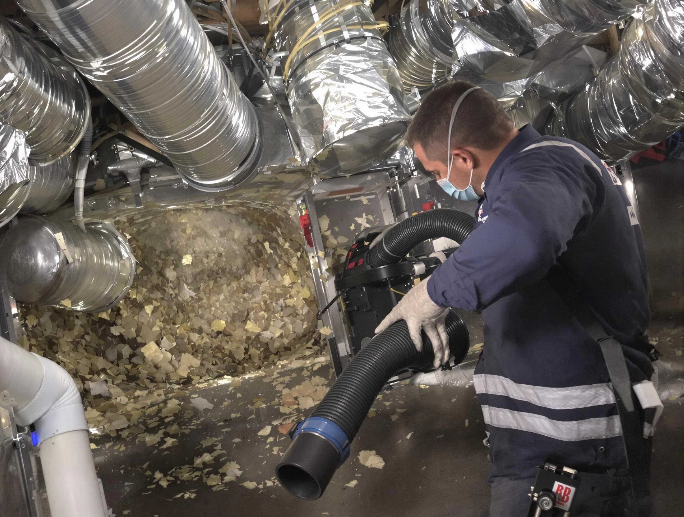 Kennesaw Air Duct Cleaning specialist operating negative pressure cleaning equipment for thorough duct maintenance in Kennesaw