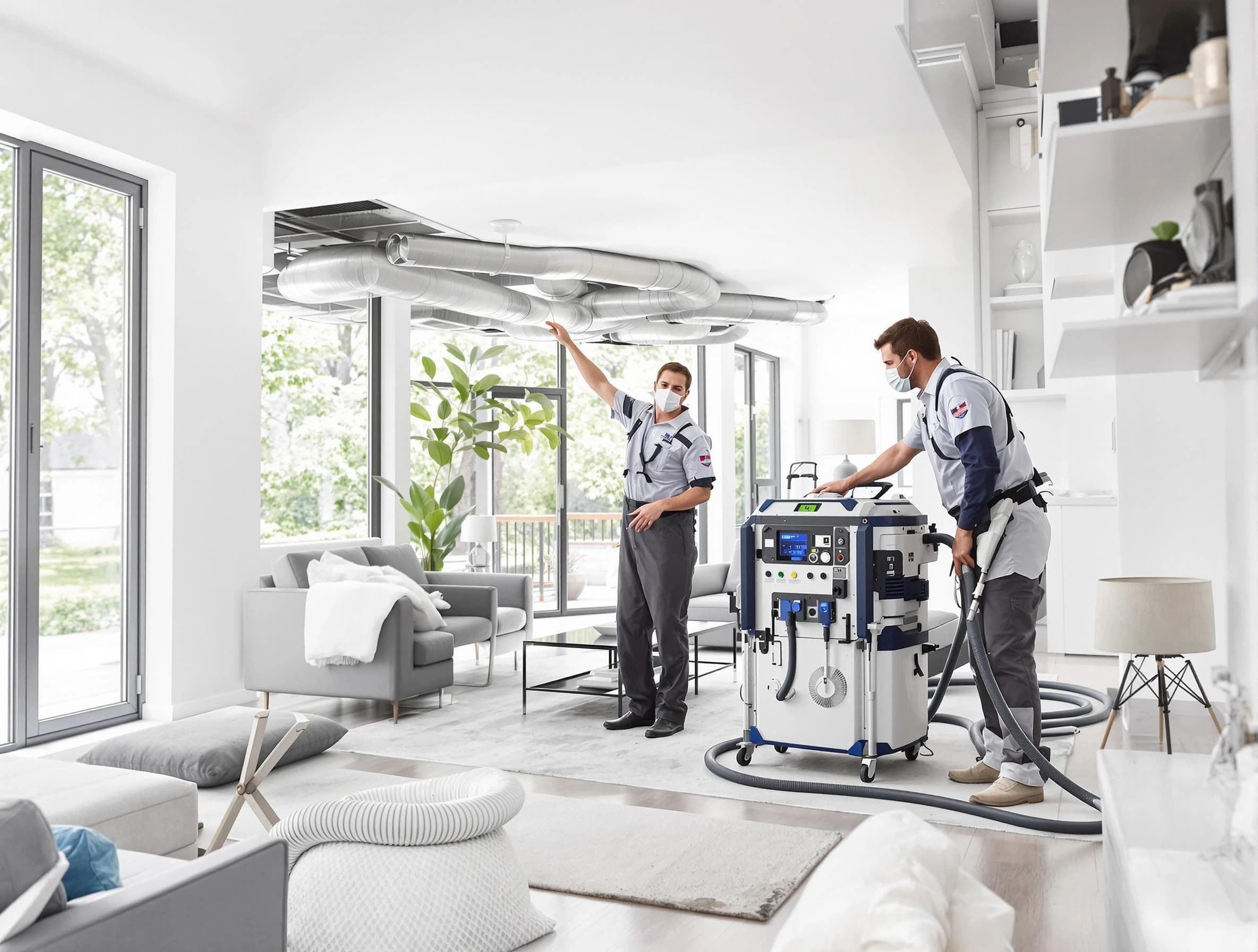 Kennesaw Air Duct Cleaning professional conducting pure air duct cleaning with state-of-the-art equipment in Kennesaw