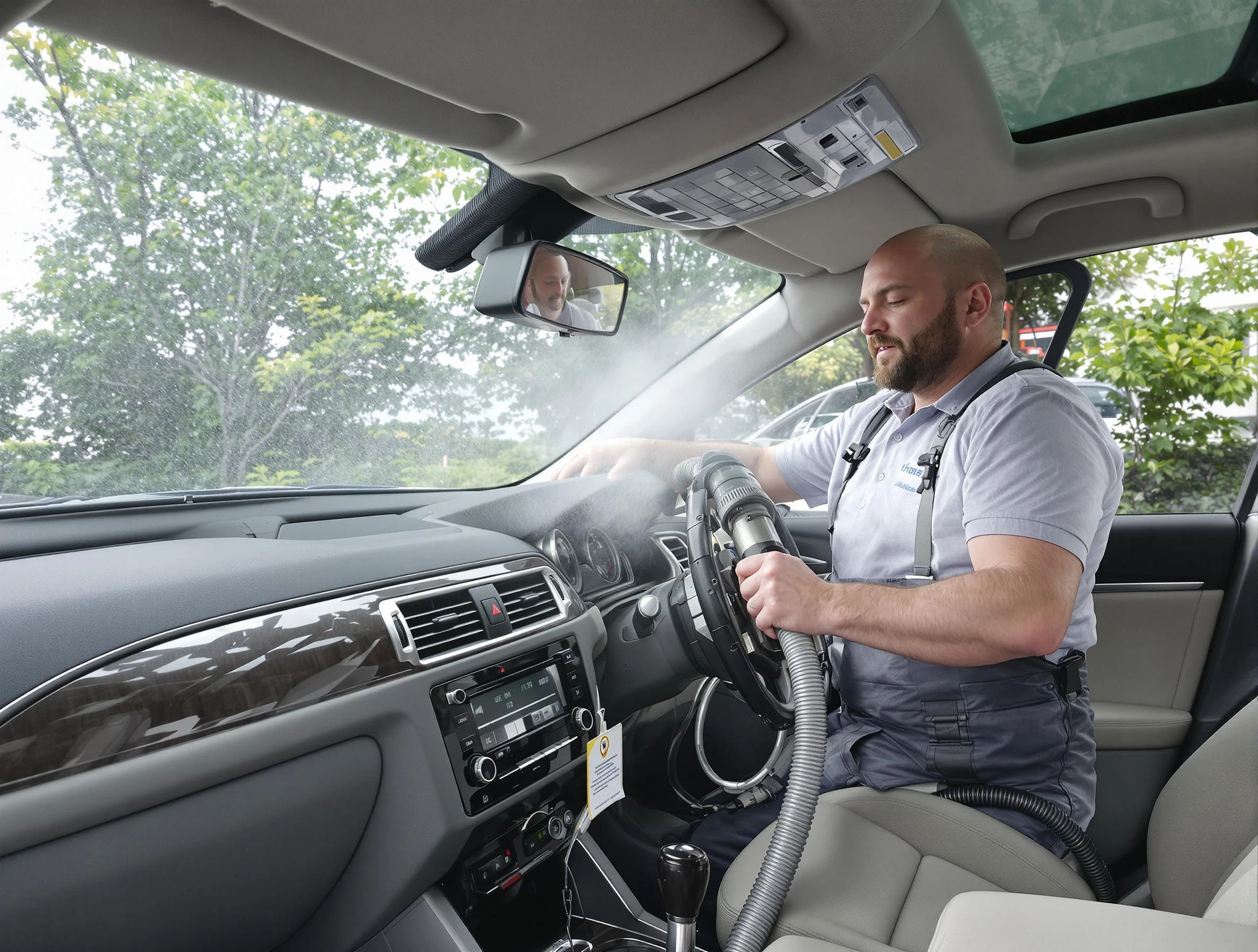 Kennesaw Air Duct Cleaning specialist performing professional car duct cleaning in Kennesaw